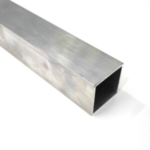 Brut aluminium vierkante koker 40 x 40mm / 25 x 25mm