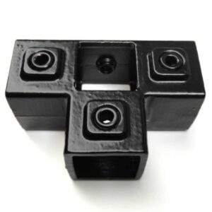 Zwarte Vierkante buiskoppelingen 25 x 25 en 40 x 40mm