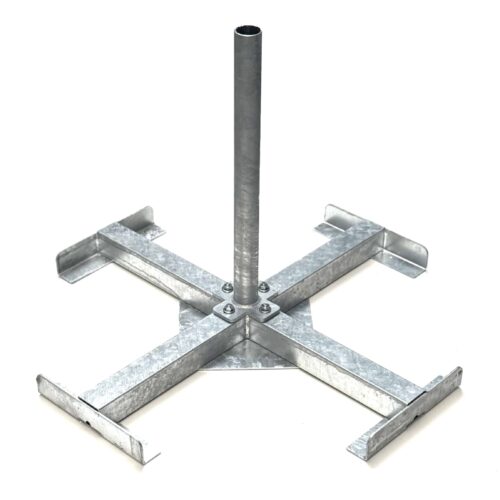 Kruisvoet voor vlaggenmasten dia. 60mm, vlaggenmast , betonvoet, gewichtsvoet, spandoekframe, immoborden