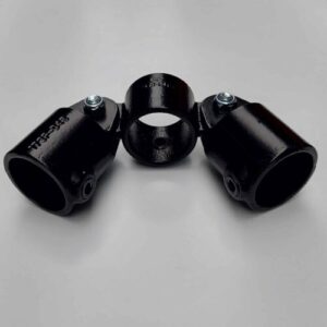 Zwarte buiskoppeling A46 dubbel schoorstuk